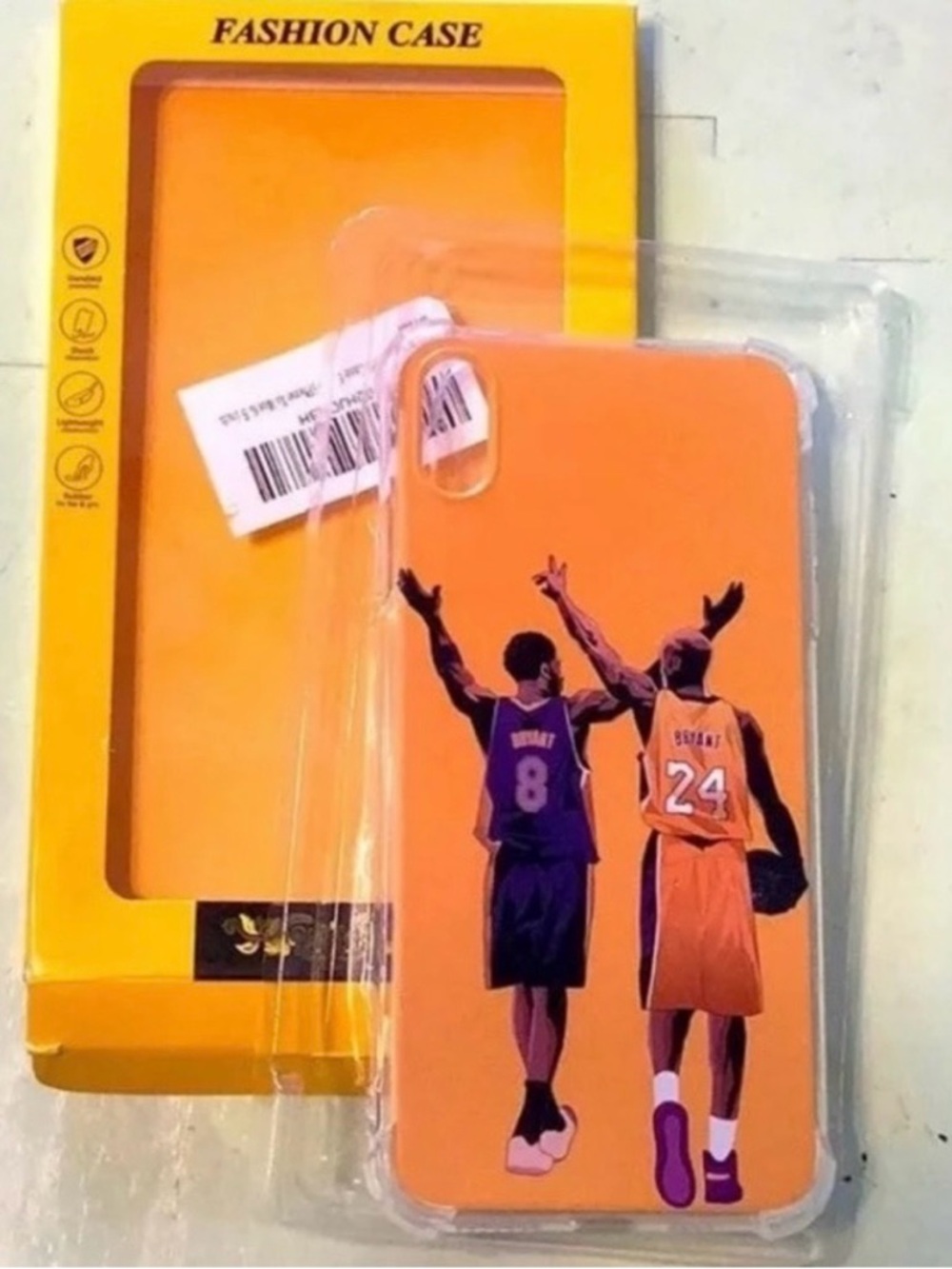 *BRAND NEW* Kobe Bryant Bright Orange and Purple Basketball Cover iPhone Case